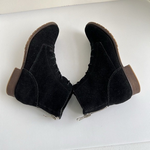 Steve Madden Rawlings Size 7 Black Leather Suede Booties Ankle Boots - Picture 8 of 12